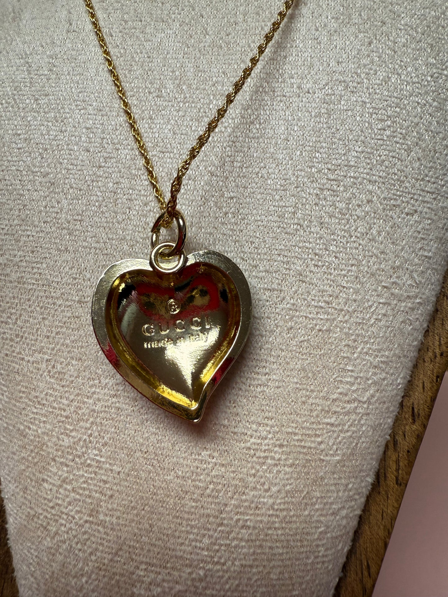 LIGHTNING STRIKES Vintage Upcycled Lux GG Charm Necklace in Green