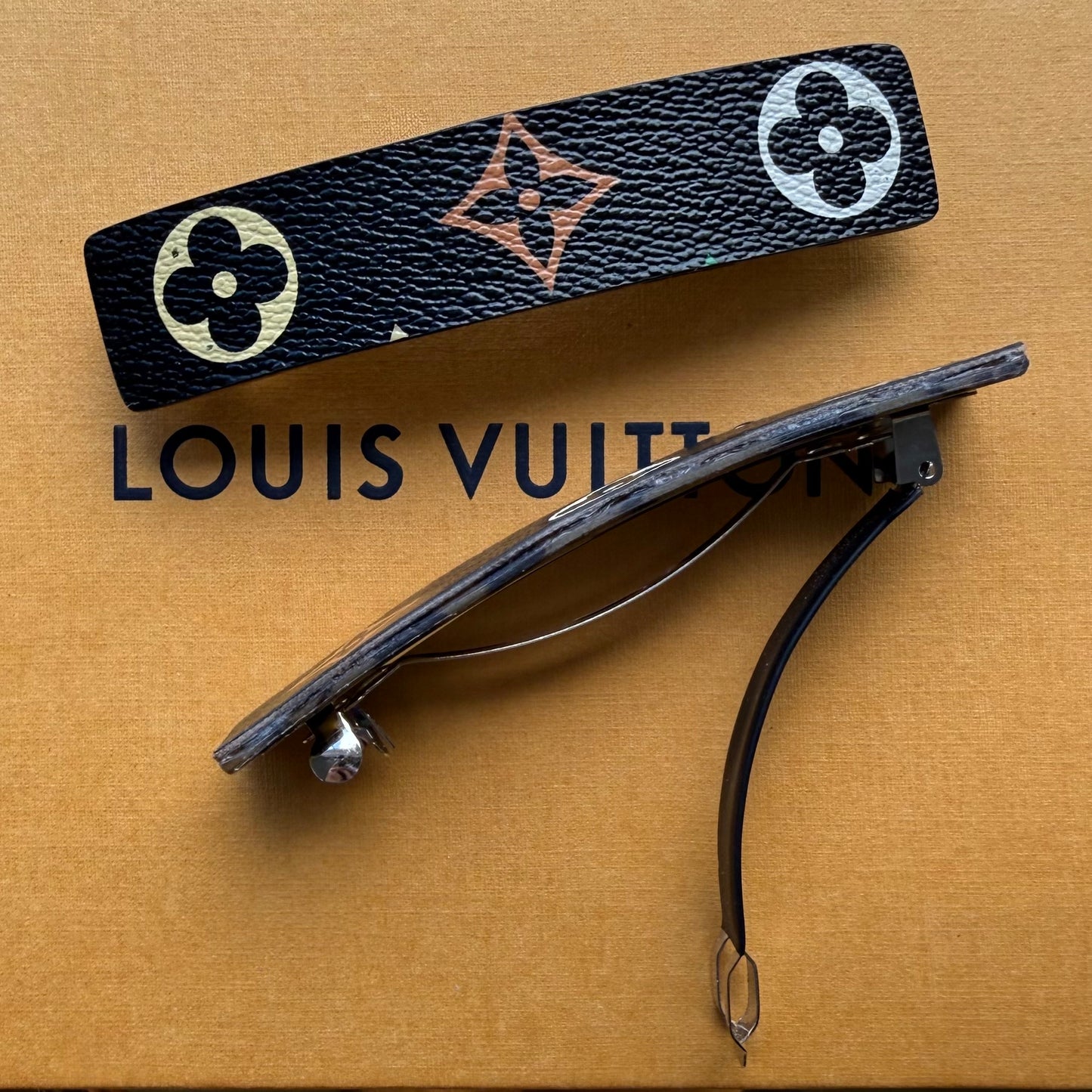 Handmade Black Multicolor Barrette