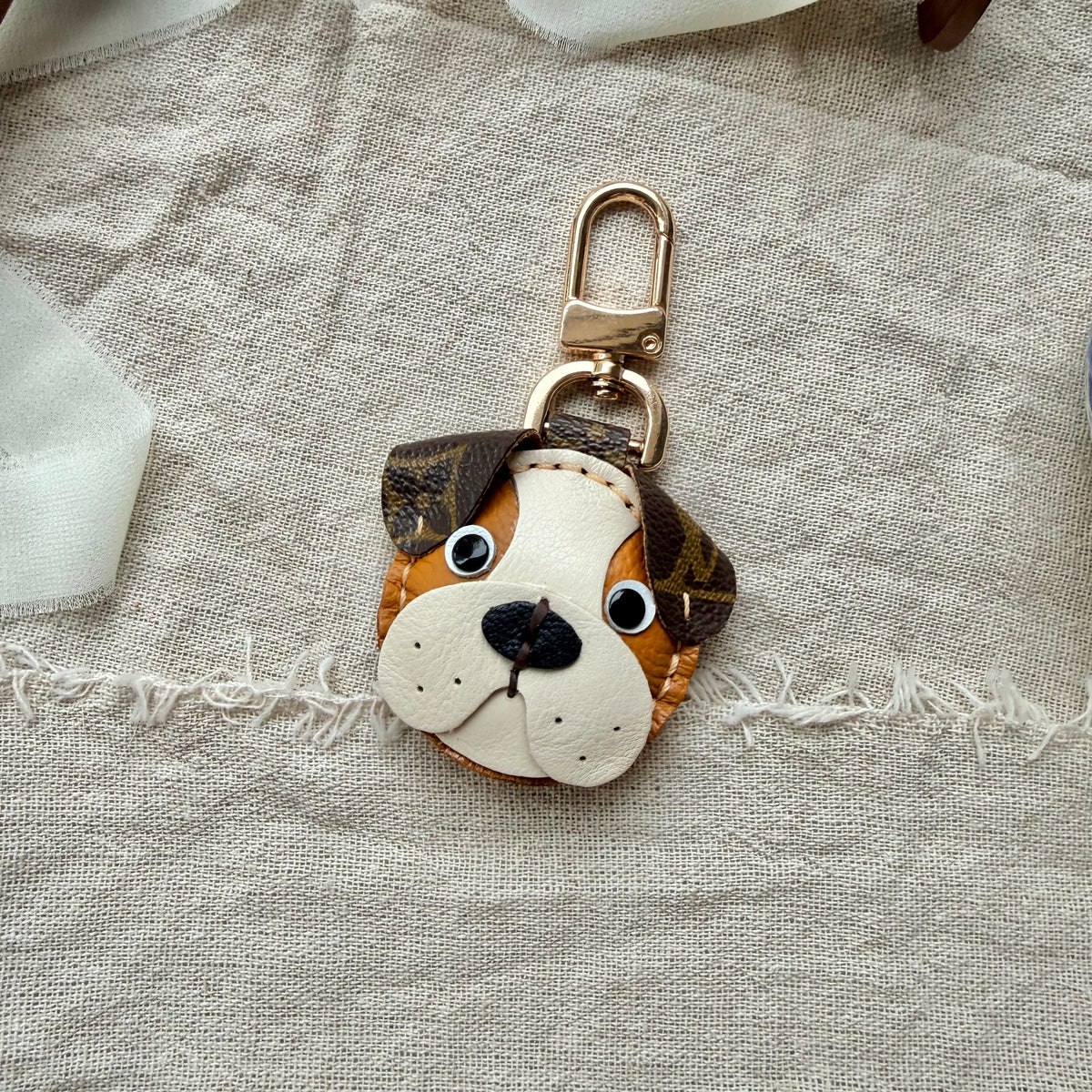 Handmade English Bulldog Bag Charm