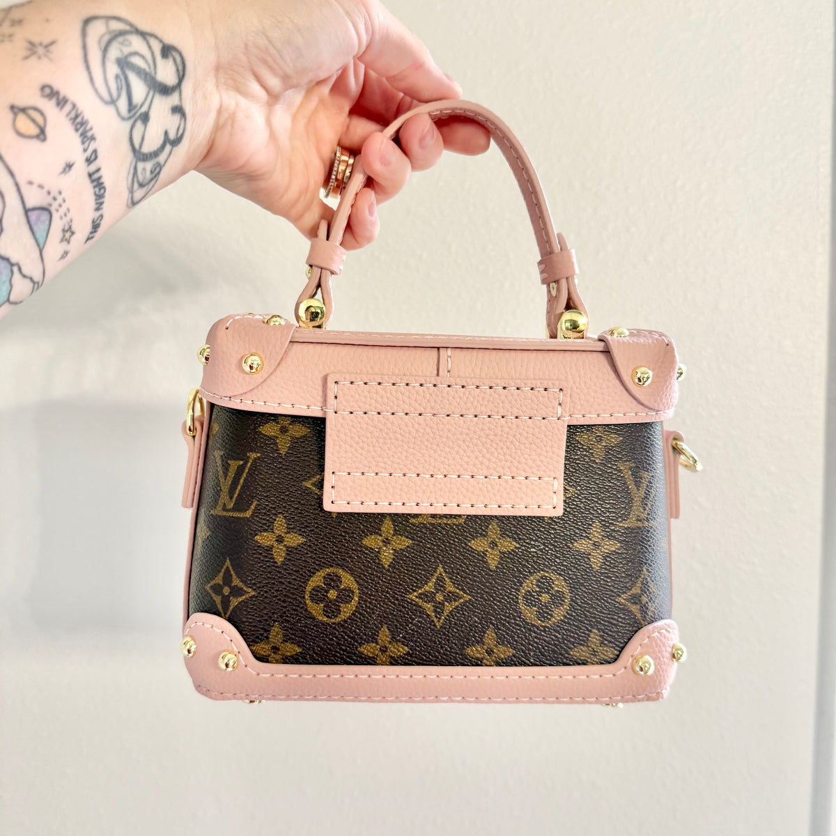 The IVY Lock Bag || Handmade Upcycled Pink Soft Trunk Luxury Handbag *Preorder