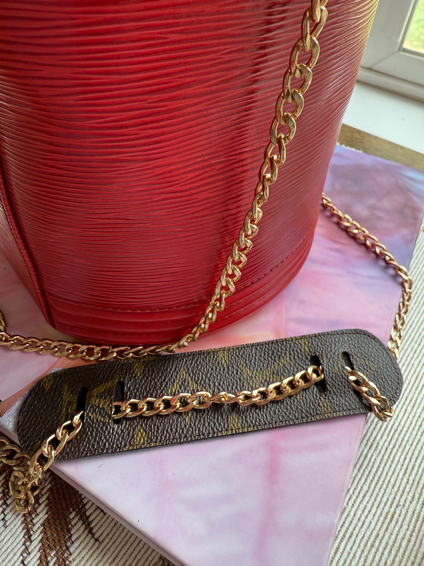 THE VAULT TRACKS Preloved Vintage LV Cannes Bag in Red Epi