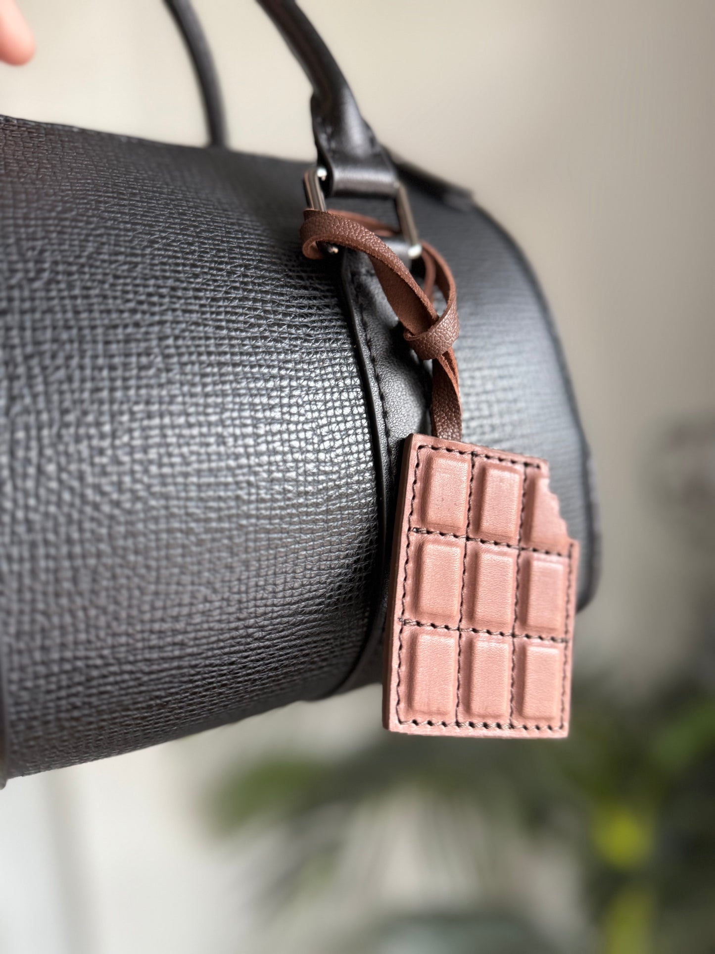 Handmade Leather Chocolate Bar Charm