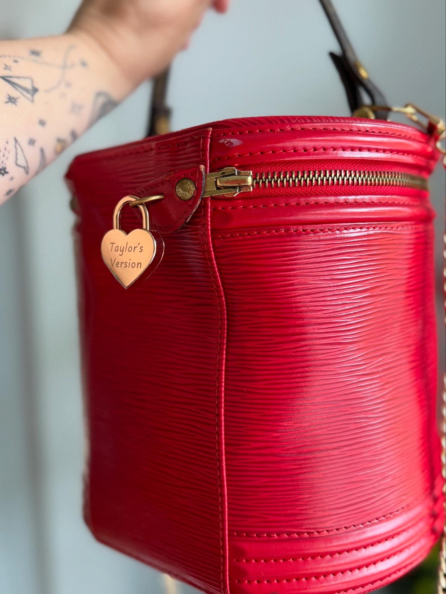 THE VAULT TRACKS Preloved Vintage LV Cannes Bag in Red Epi