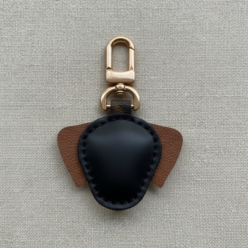 TTPD the Black Lab || Handmade Upcycled Luxury Bag Charm Pet Lover Gift