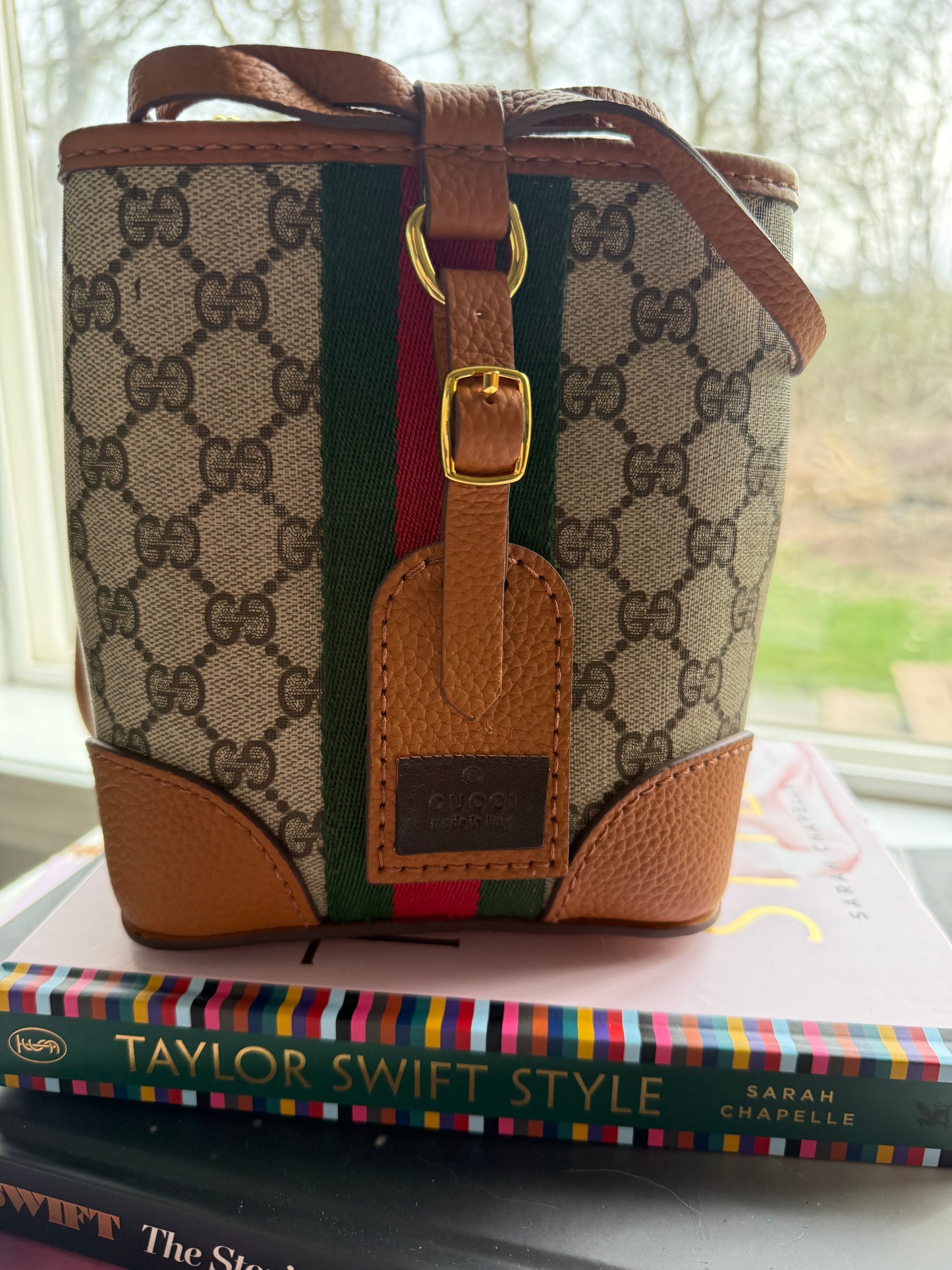 INEZ || Handmade Upcycled Luxury Leather Gucci Bucket Bag