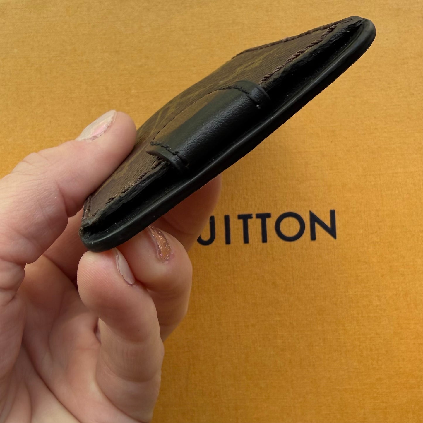{ DECEMBER } Handmade Mono MagSafe Phone Wallet - Black