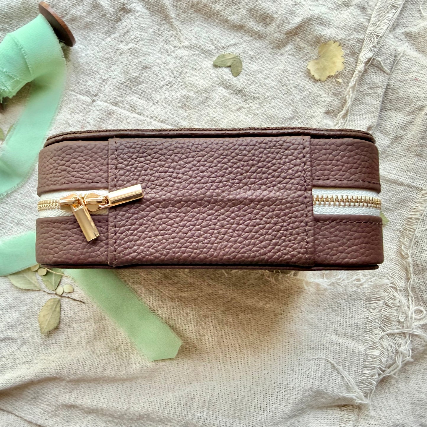 SWEETHEART || Handmade Upcycled Authentic Luxury Canvas and Leather Jewelry Box
