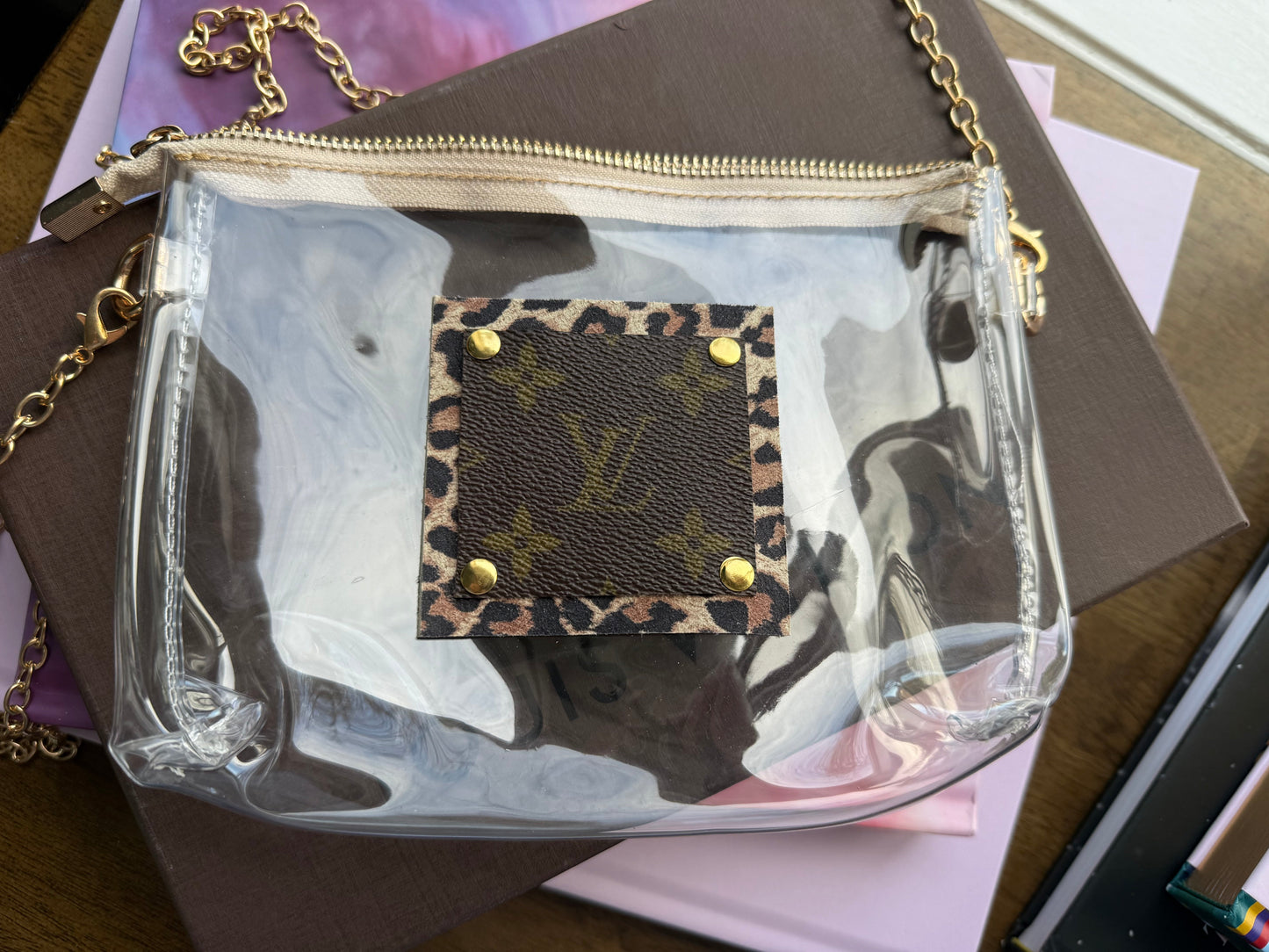 Clear Stadium Crossbody - Upcycled Mono Tag
