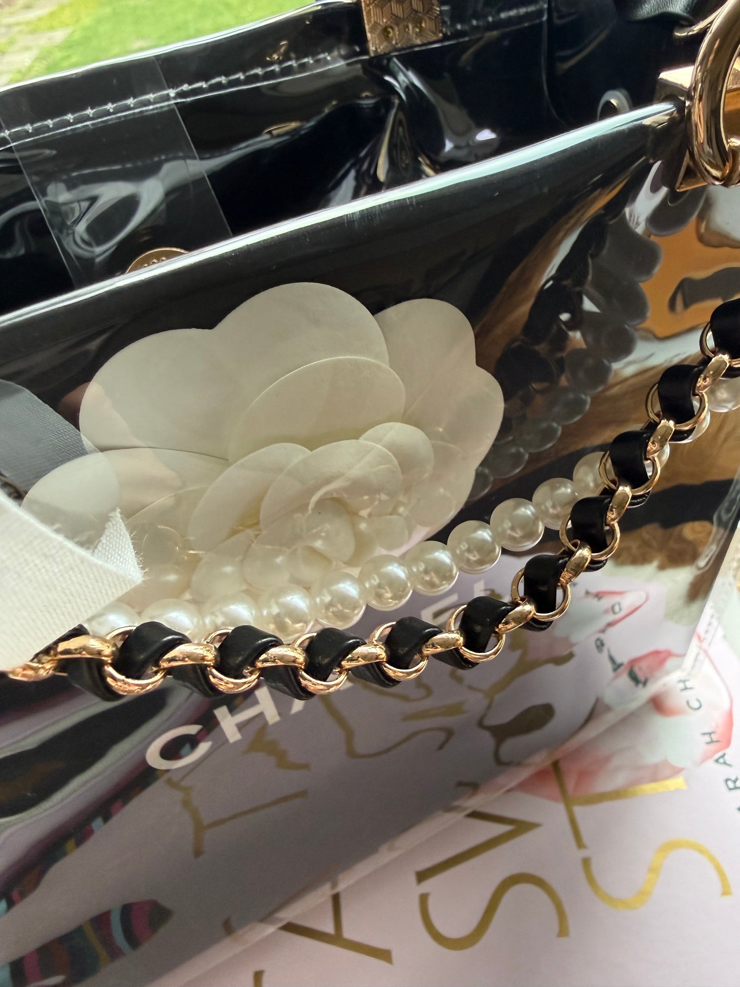 Upcycled CC Camelia Gift Tote Bag