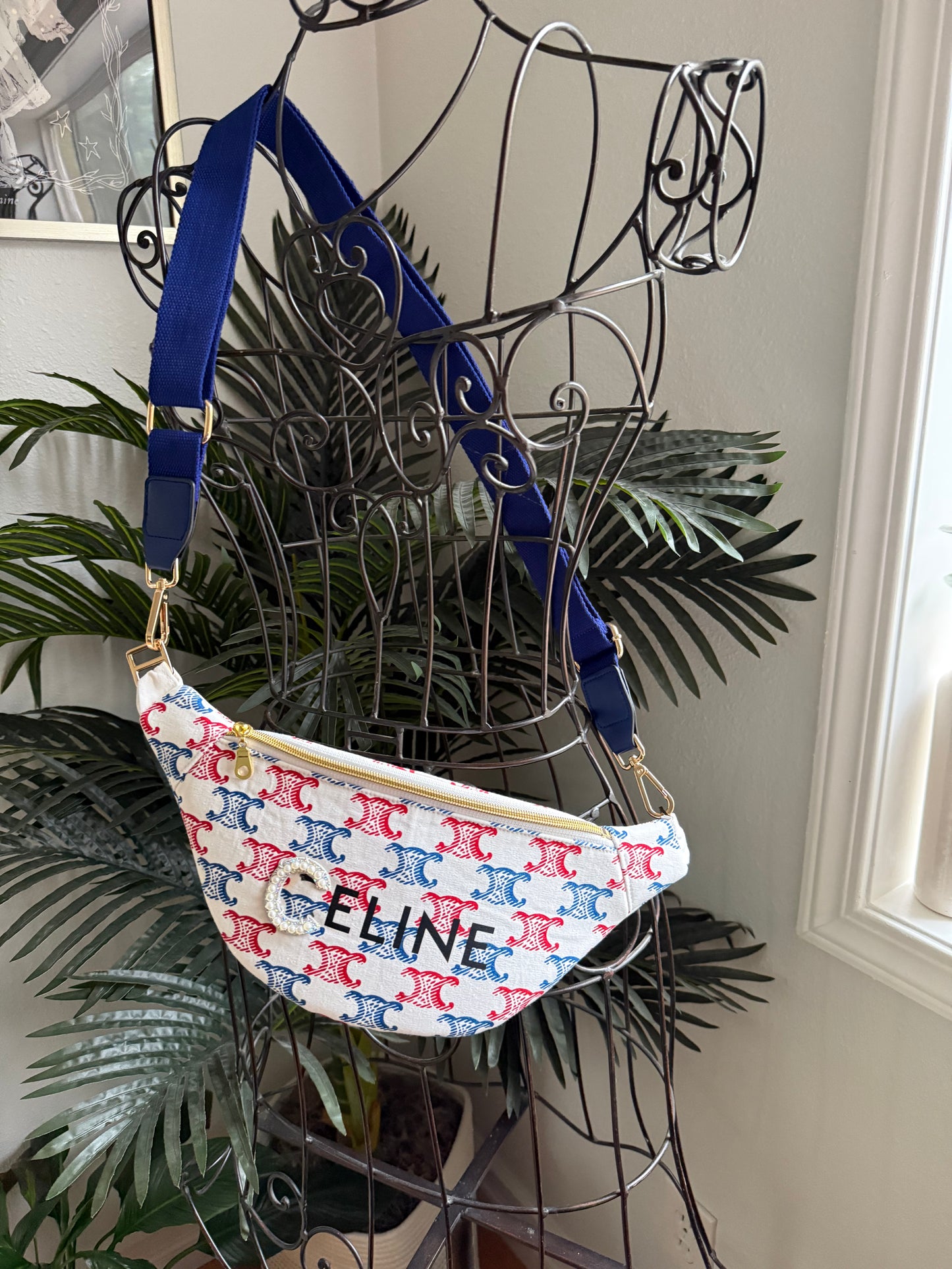 The PEACE Bumbag || Handmade Upcycled Luxury Celine Dusty *Imperfect*