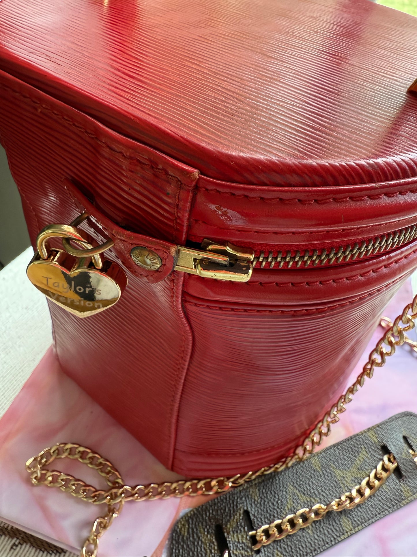 THE VAULT TRACKS Preloved Vintage LV Cannes Bag in Red Epi