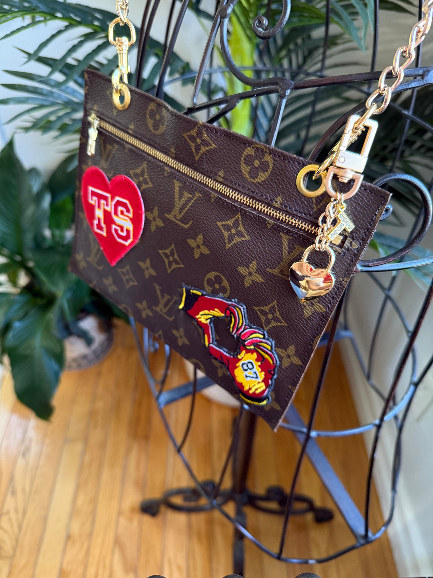 GAME DAY Reimagined Authentic Preloved LV Bucket Pouch with Crossbody Conversion