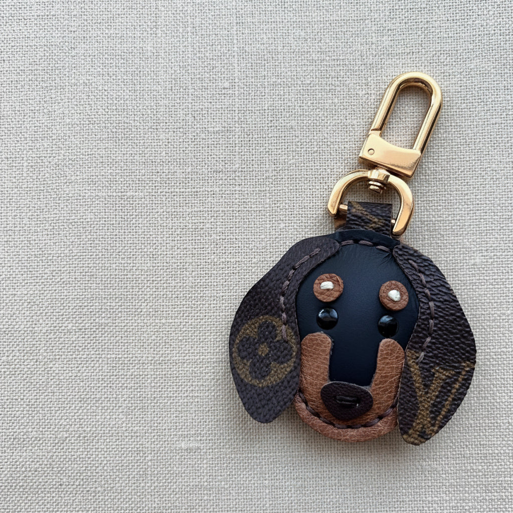 WILLOW the Dachshund || Handmade Upcycled Luxury Bag Charm *Various Colors*