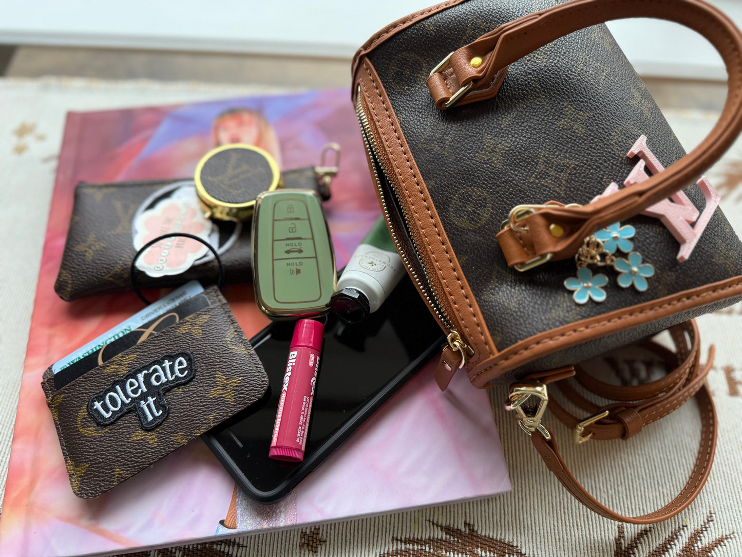 DEBUT Handmade Upcycled Mono Mini Bag