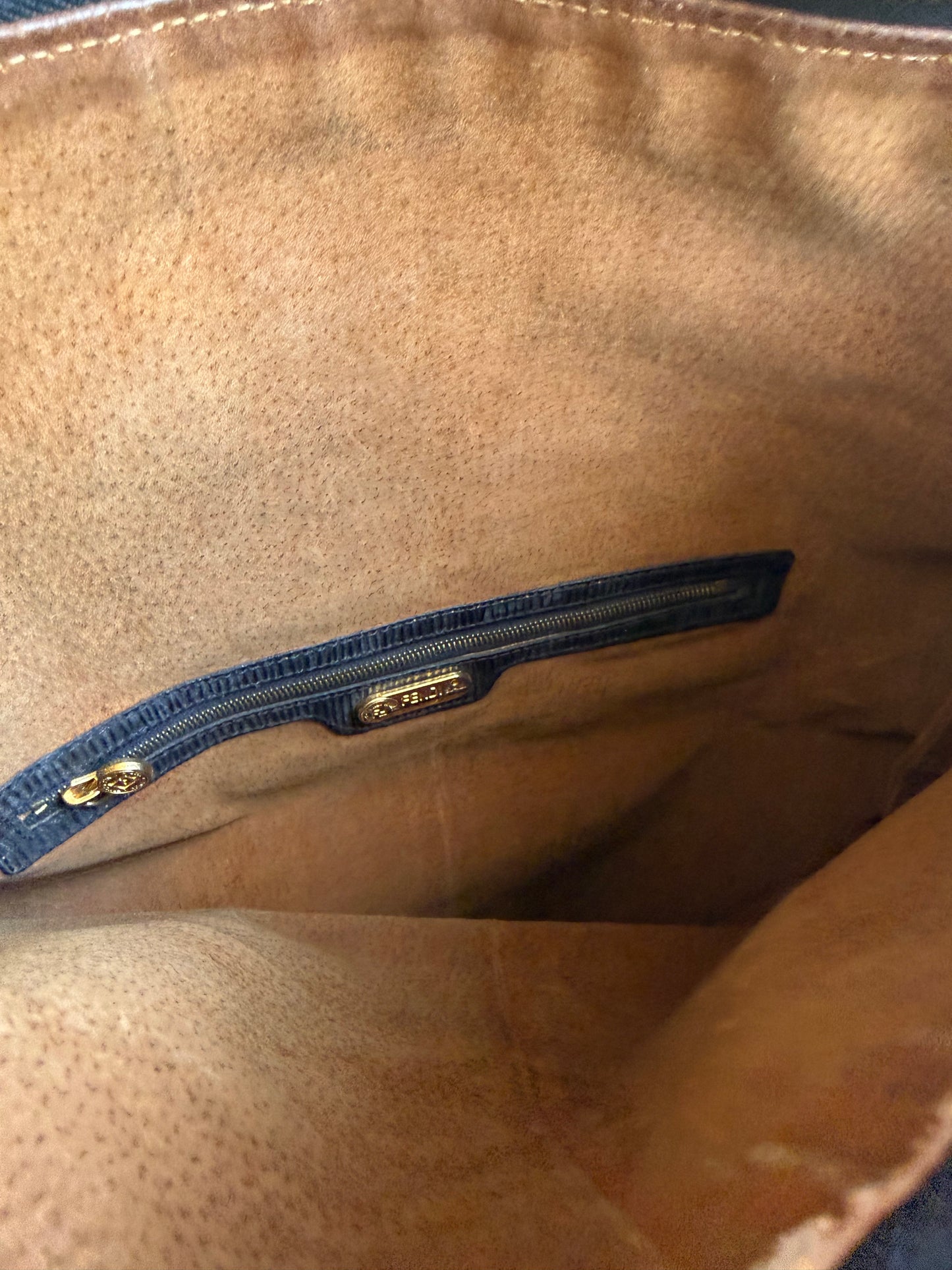 Authentic Preloved Vintage FENDI Zucca Canvas XL Vertical Bag