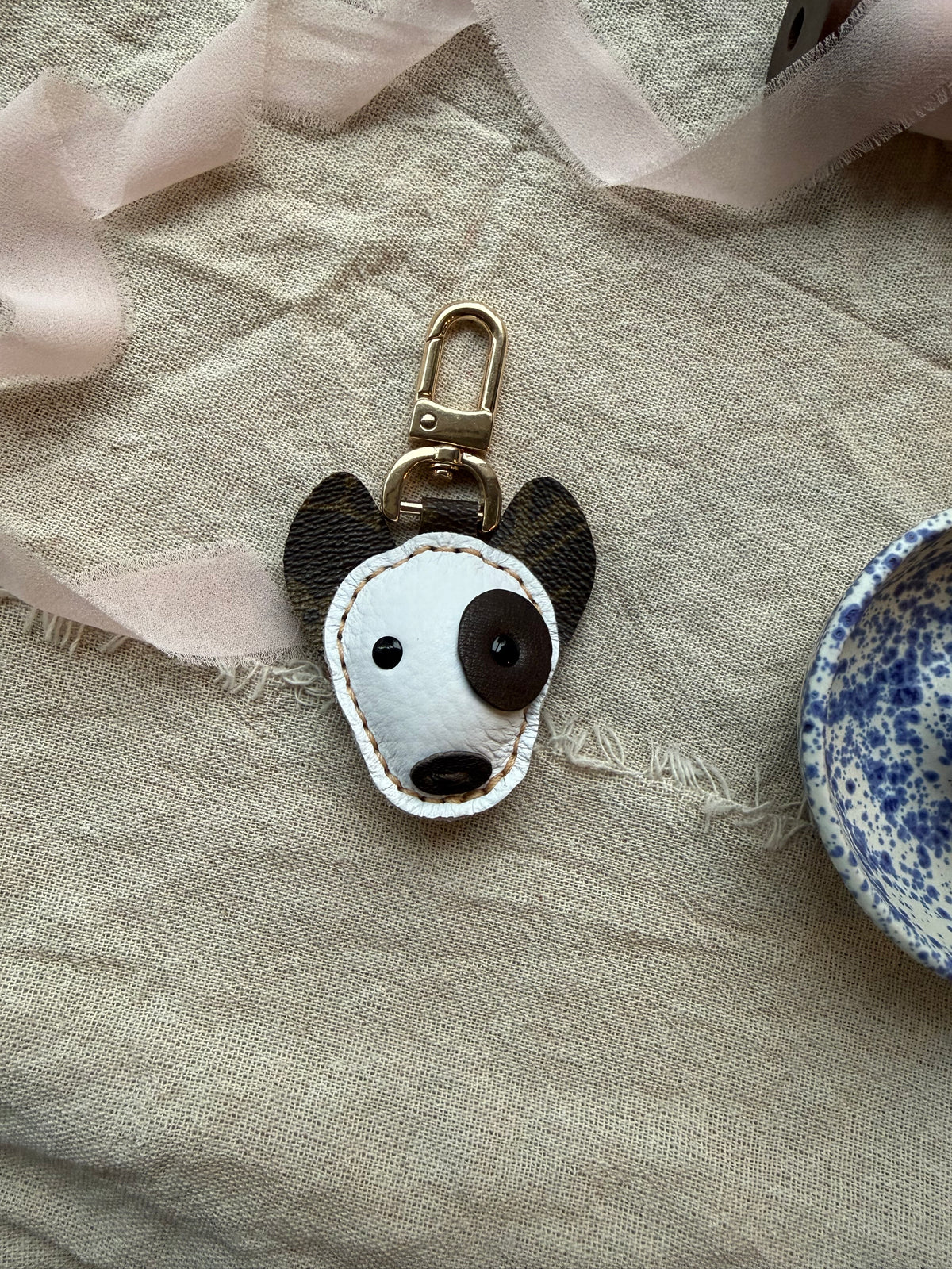 Handmade Bull Terrier Dog Bag Charm