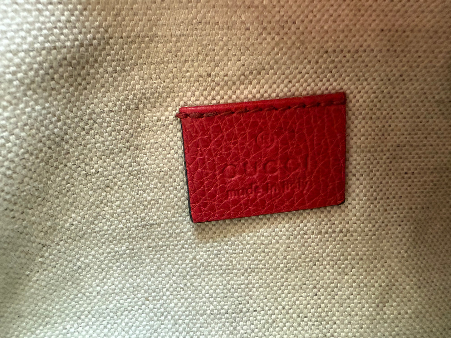 KARMA Authentic Preloved Red Gucci Bumbag