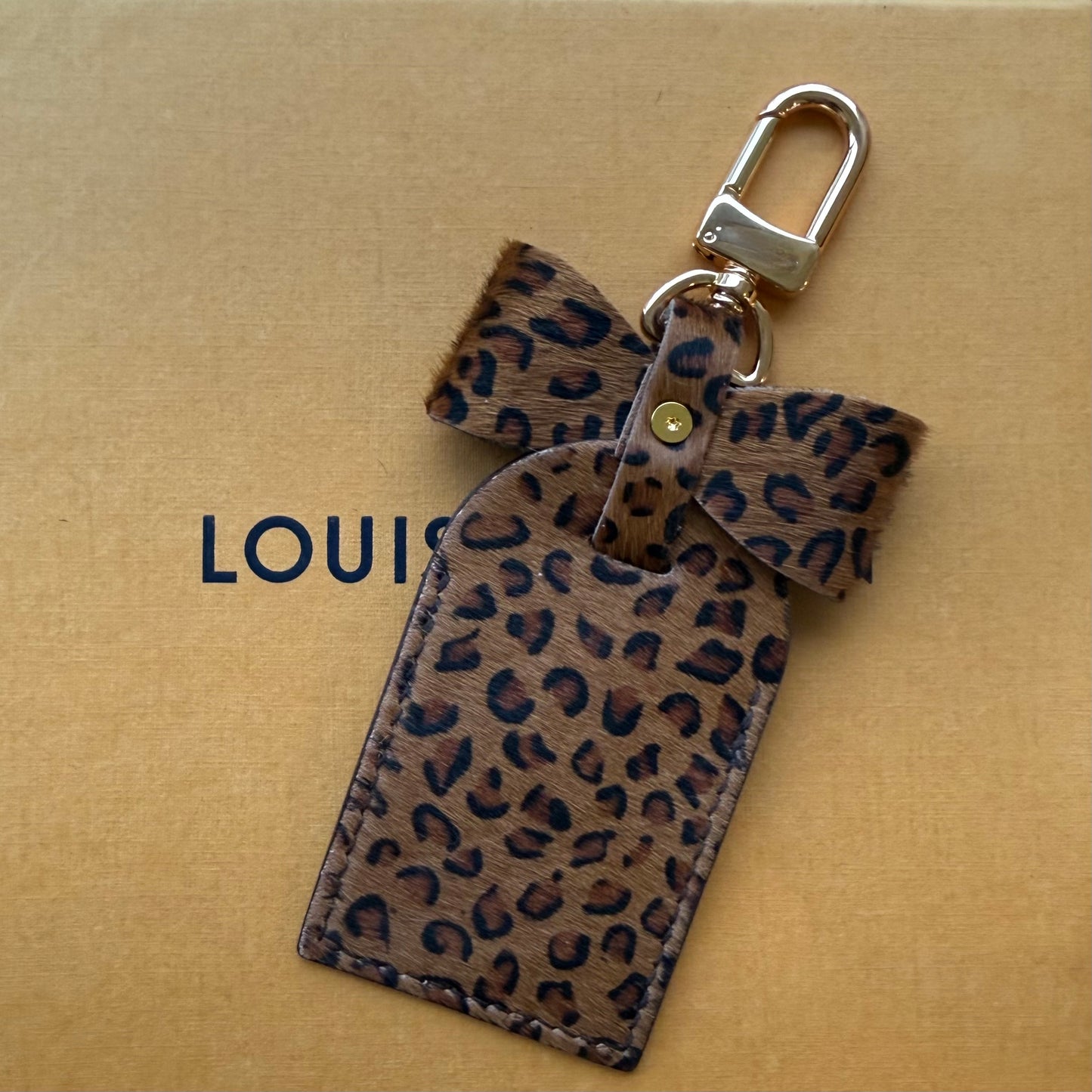 { LONG LIVE } Handmade Mono Bow Tag Bag Charm - Animal Print