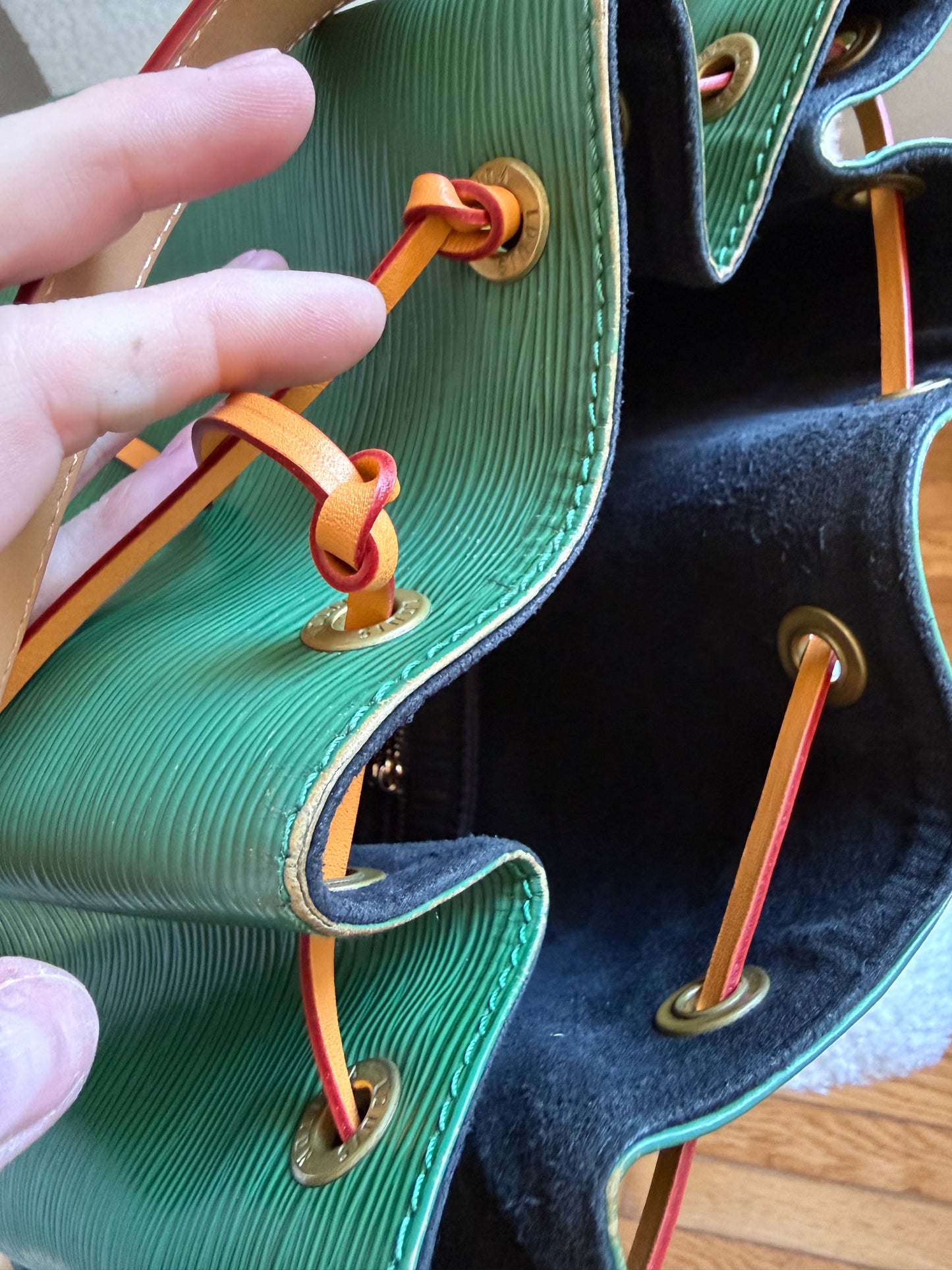 Authentic Preloved Vintage LV Petit Noe in Green Epi Leather