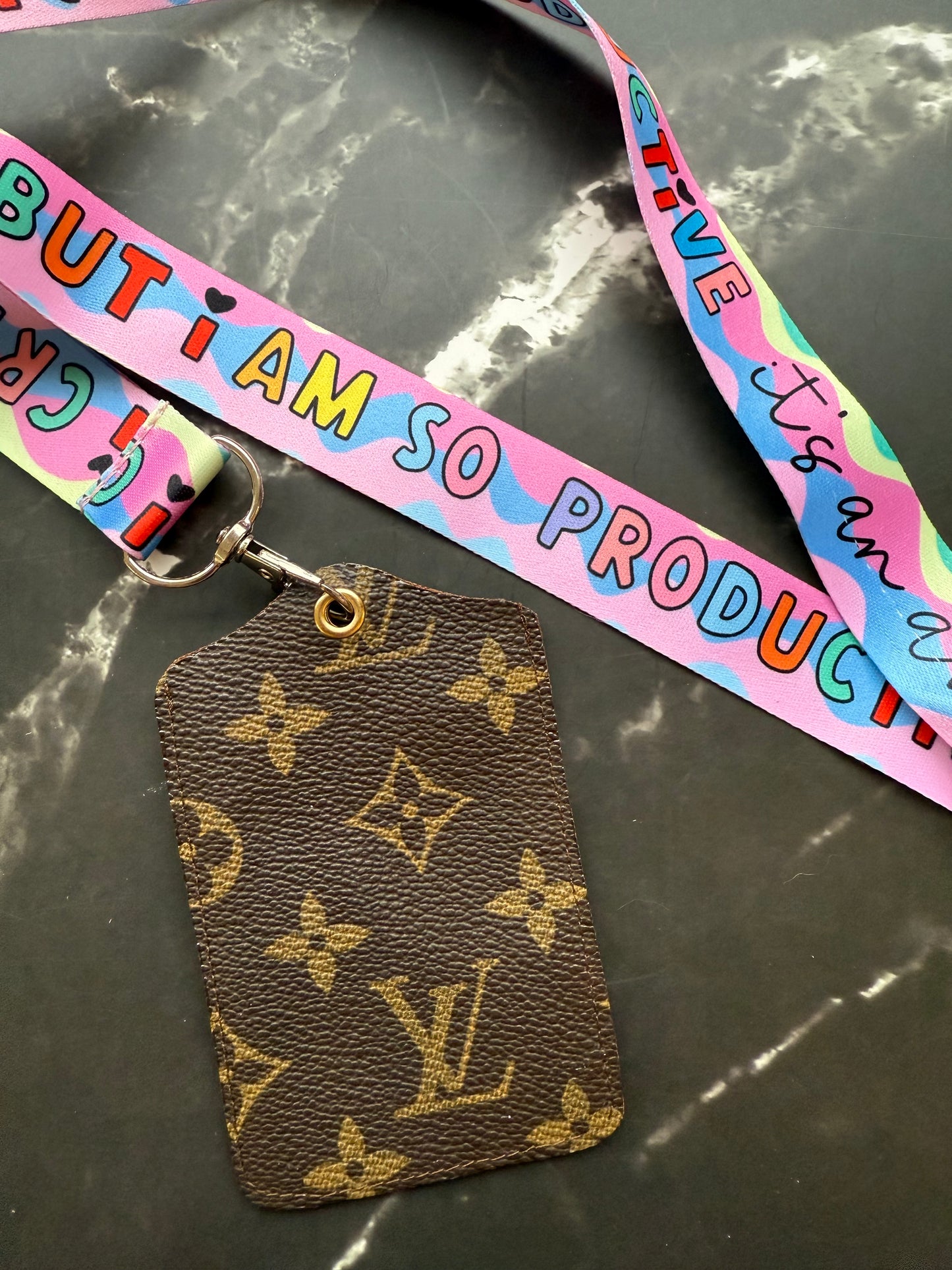 PRODUCTIVE Upcycled Mono ID Badge & Lanyard