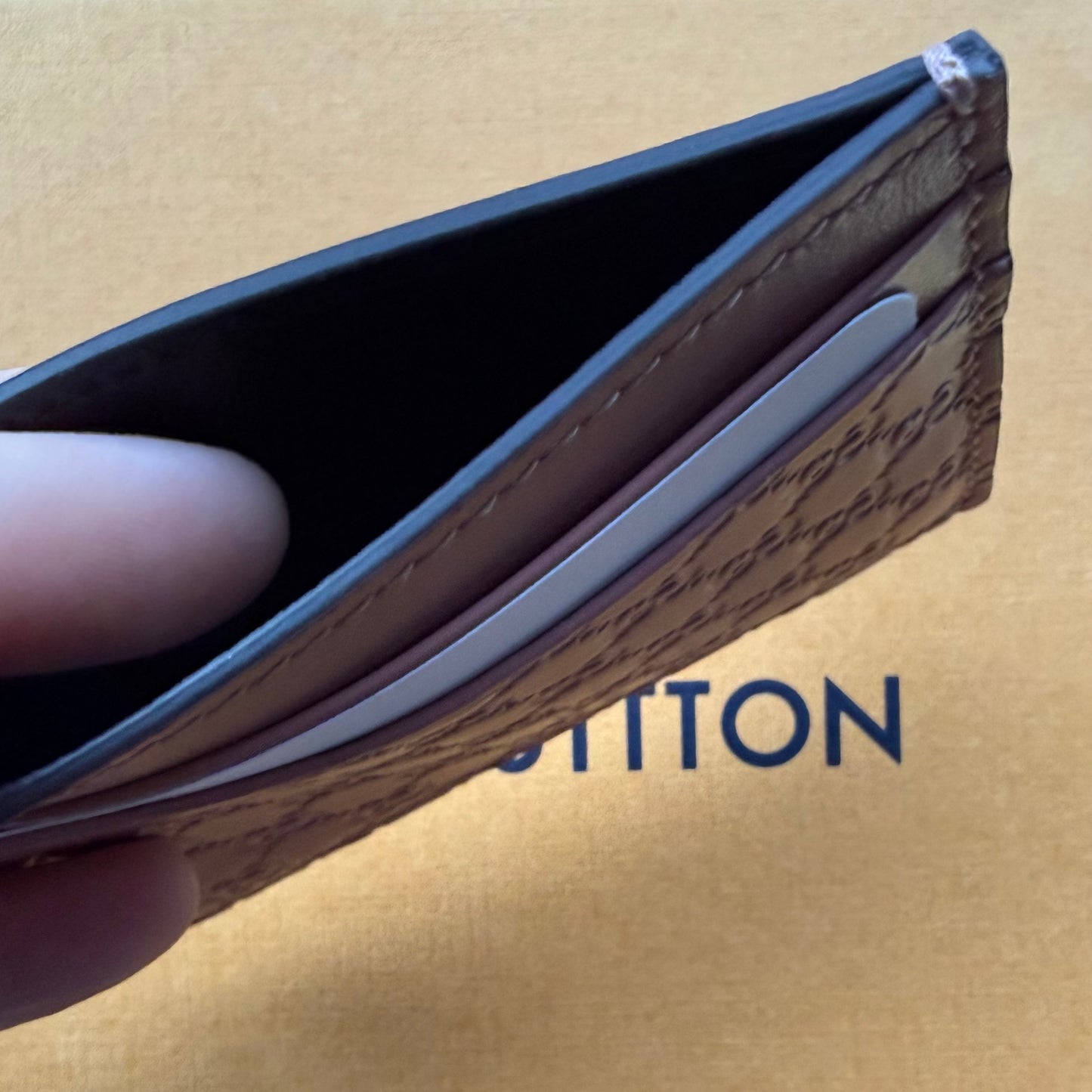 Authentic Preloved Micro GG Card Wallet in Light Pink