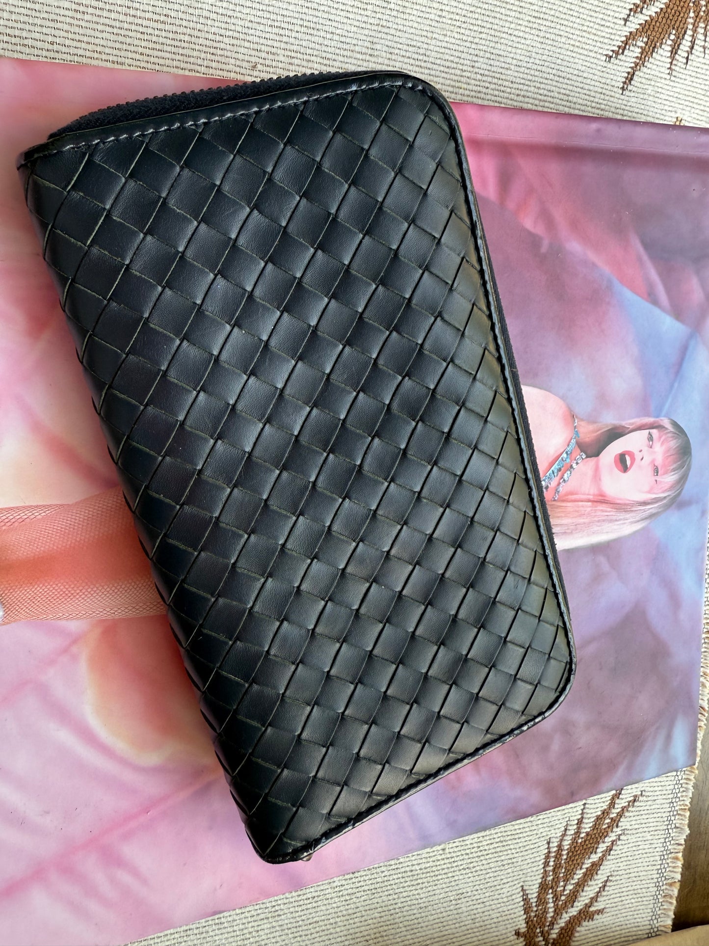Authentic Preloved Navy Bottega Veneta Long Wallet