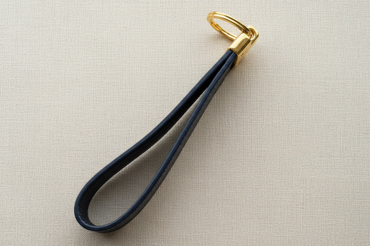 ANTI-HERO || Handmade Upcycled Luxury Leather Canvas Wristlet Keychain