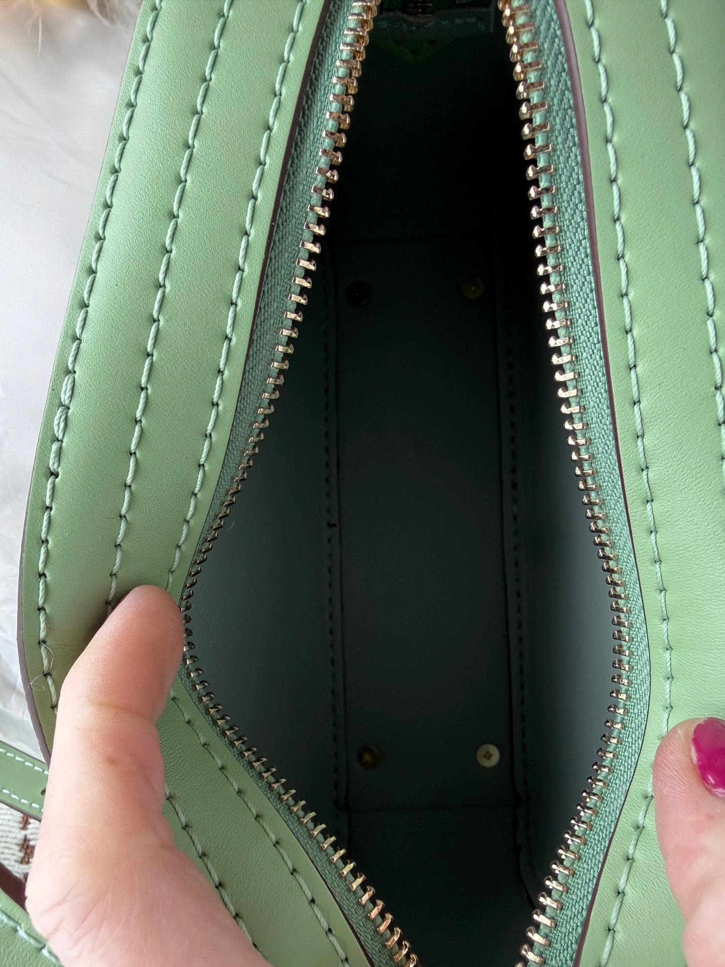 { AMERICANA } Handmade Mono Camera Crossbody Bag - Green + Lace