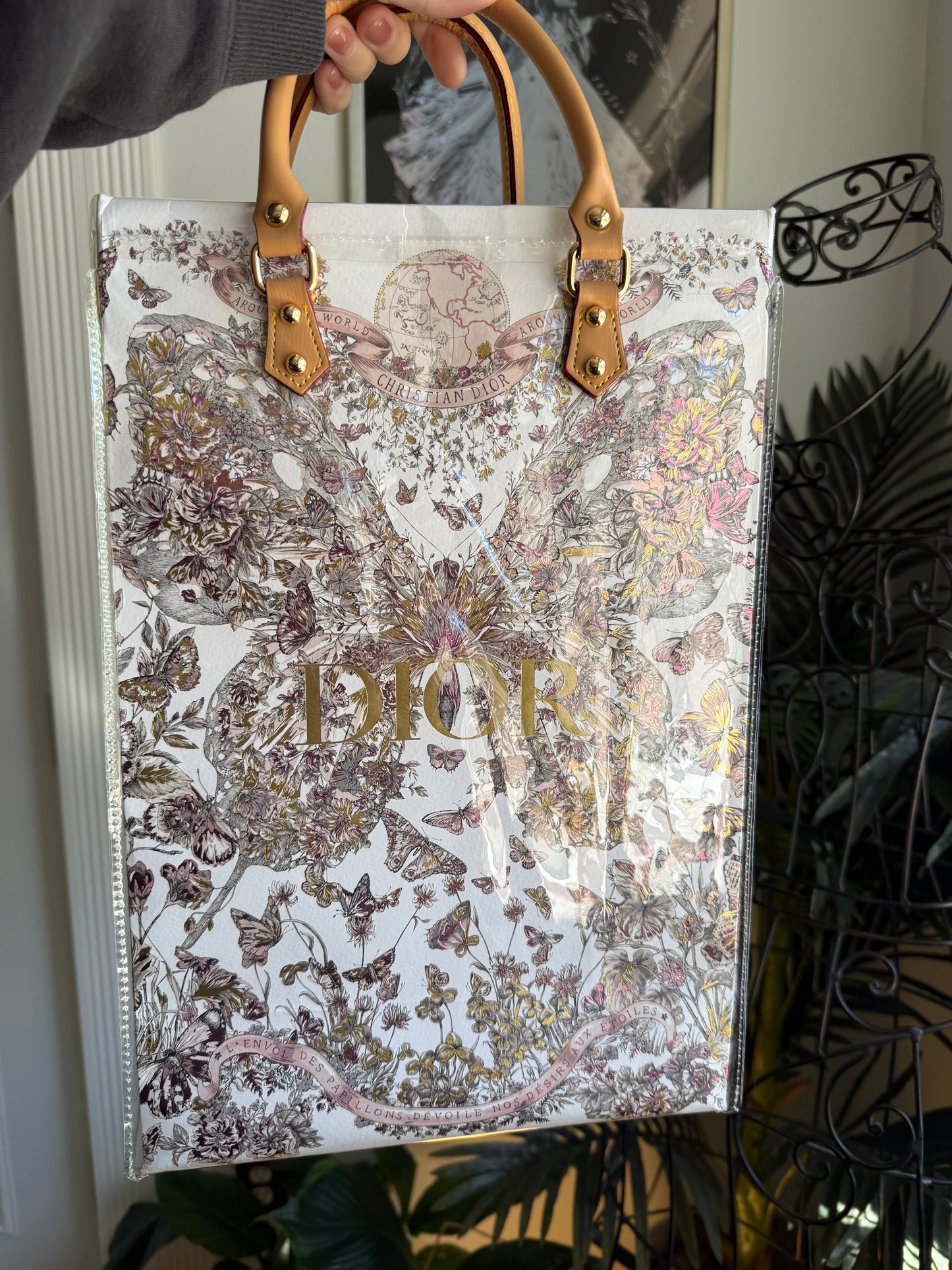 { ABIGAIL } Handmade Upcycled Di OR Butterfly Gift Tote Bag - Medium Oblong