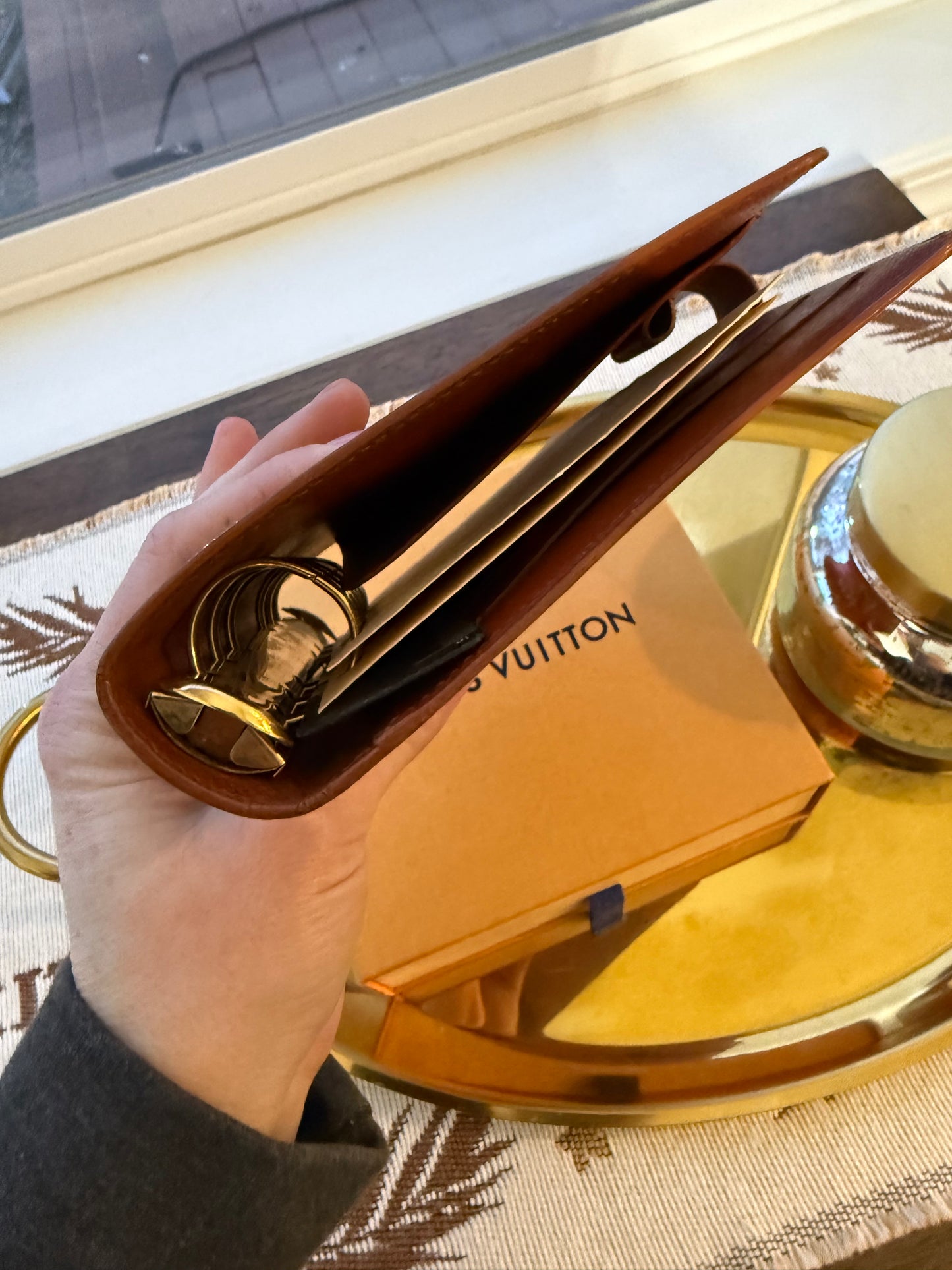 Authentic Preloved LV Agenda MM in Tan Epi Leather