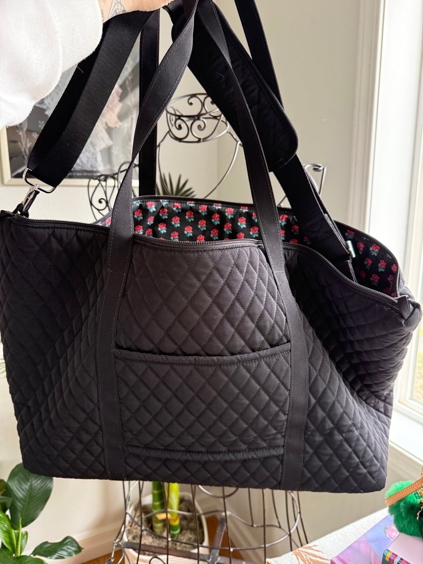 { LWYMMD } Preloved Authentic Reimagined V Bradley Travel Tote Bag