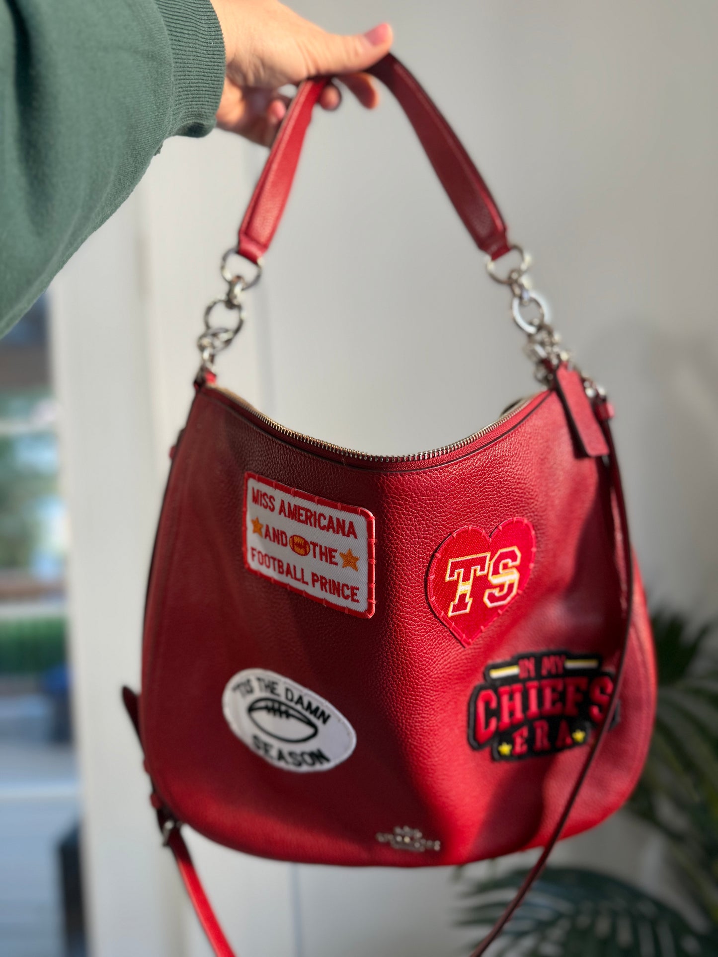 Reimagined Authentic Preloved Red Leather Coach Bag