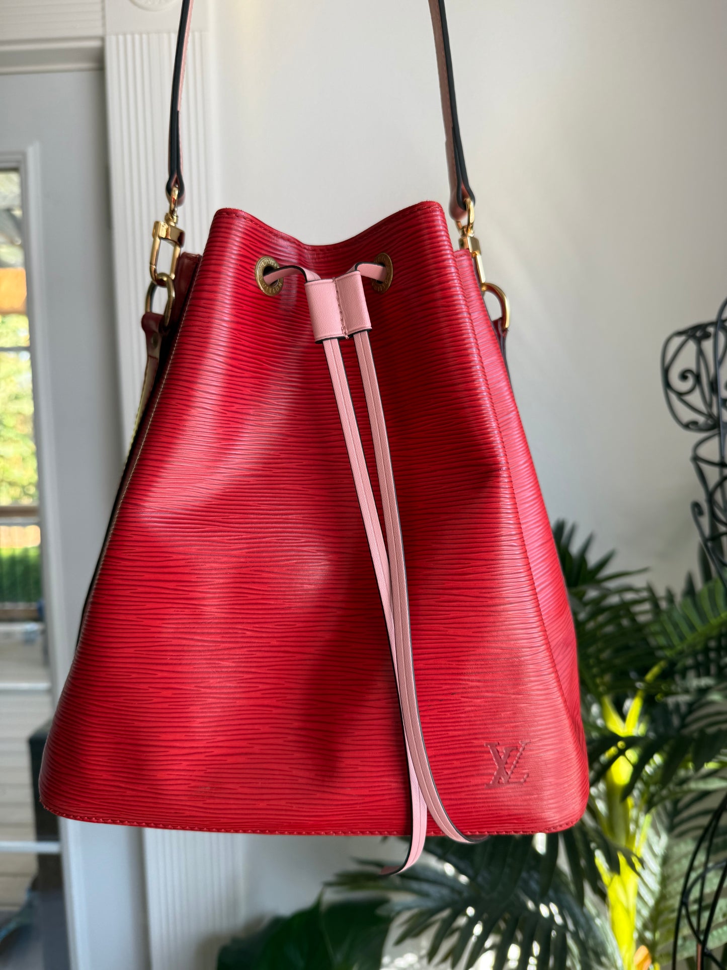 THE LOVER Authentic Preloved 1996 LV Petit Noe in Red Epi