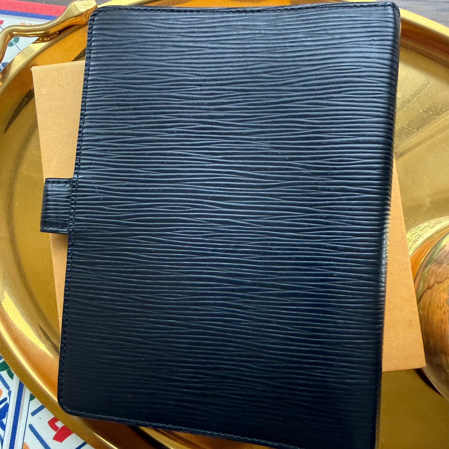 Authentic Vintage Pre-Loved 1998 LV Black Epi Leather Agenda MM