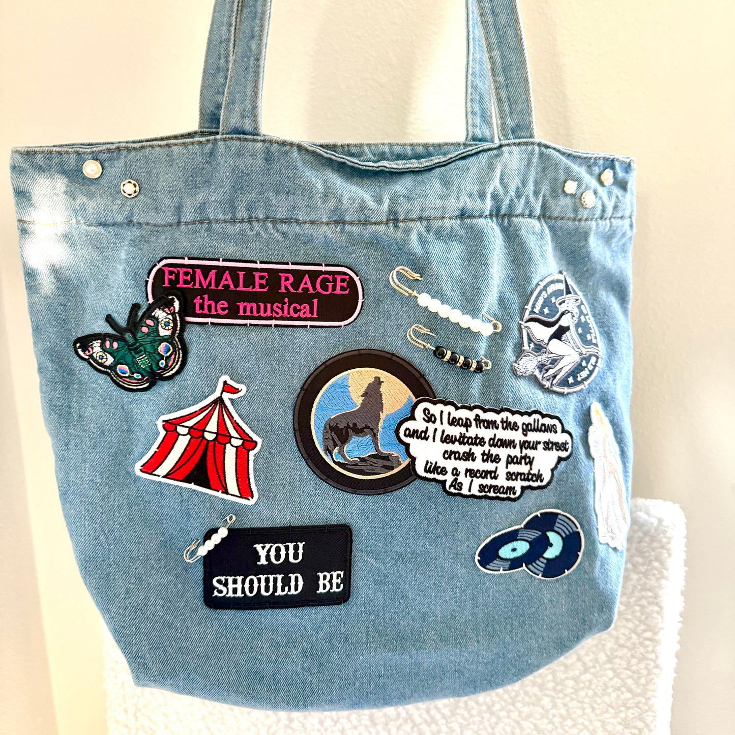 BLUE Tote 48 || Up-Cycled Artisan Patched Denim Tote Bag No. 2