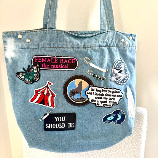 BLUE Tote 48 || Up-Cycled Artisan Patched Denim Tote Bag No. 2