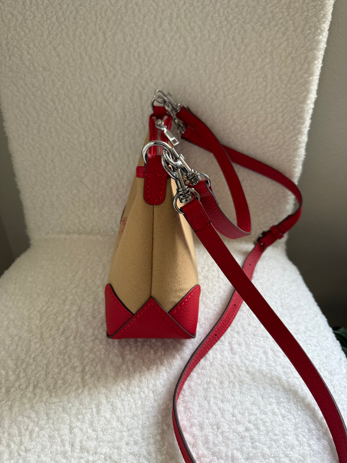 Handmade Upcycled Louboutin Dustbag Two-Way Handbag
