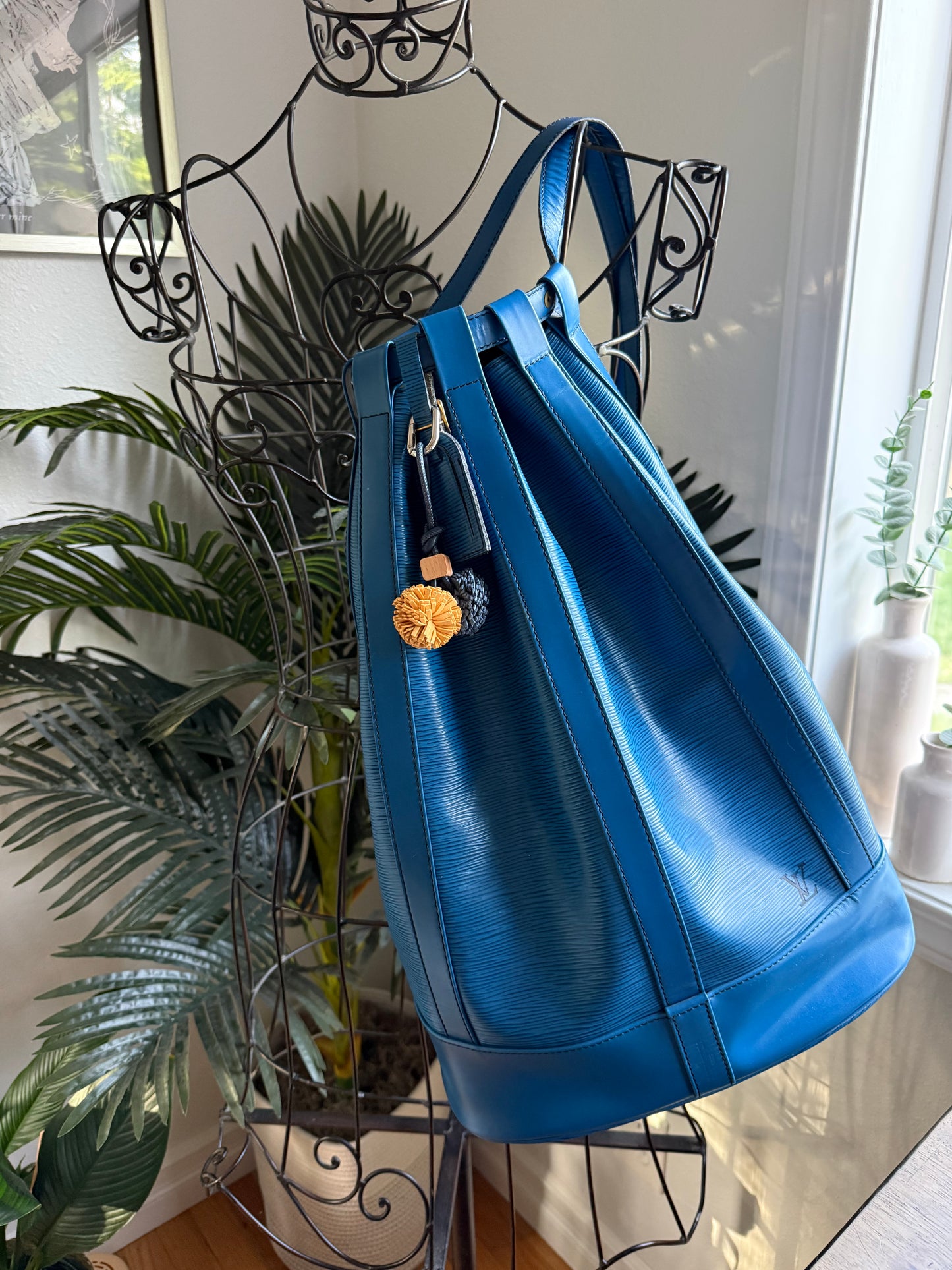 Authentic Preloved Randonnee Backpack in Blue Epi Leather *Sold