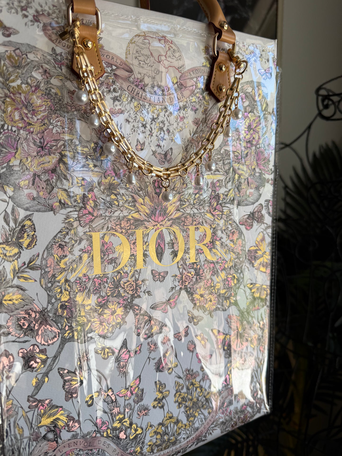 { ABIGAIL } Handmade Upcycled Di OR Butterfly Gift Tote Bag - Medium Oblong