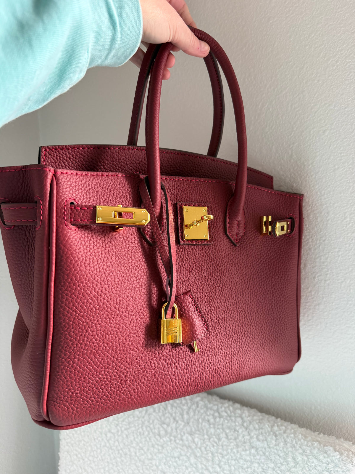 The SWIRKIN 30 || Handmade Handbag in Wine Country Maroon