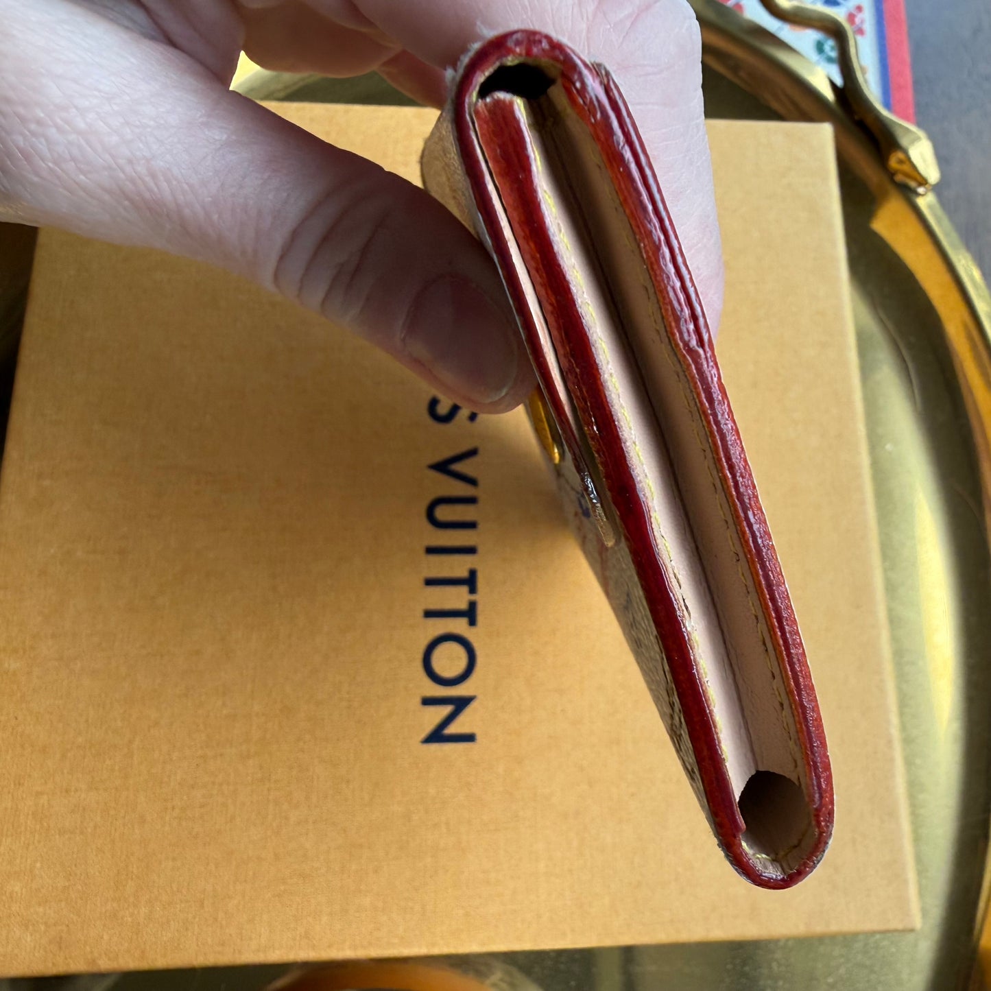 Authentic Preloved Vintage LV x Murakami White Multicolore Rosalie Wallet