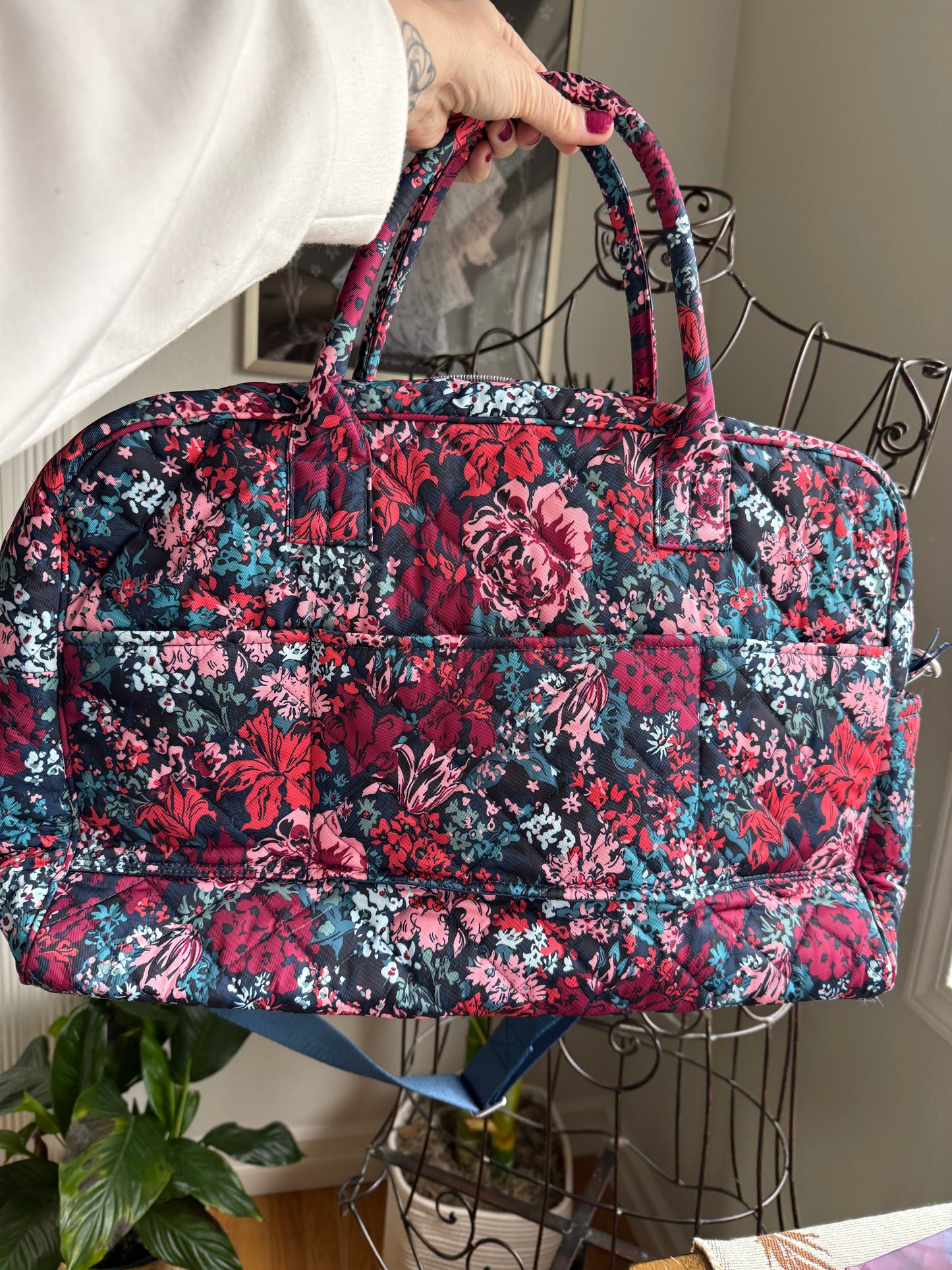 { KIND & CLEVER } Preloved Authentic Reimagined V Bradley Travel Tote Bag