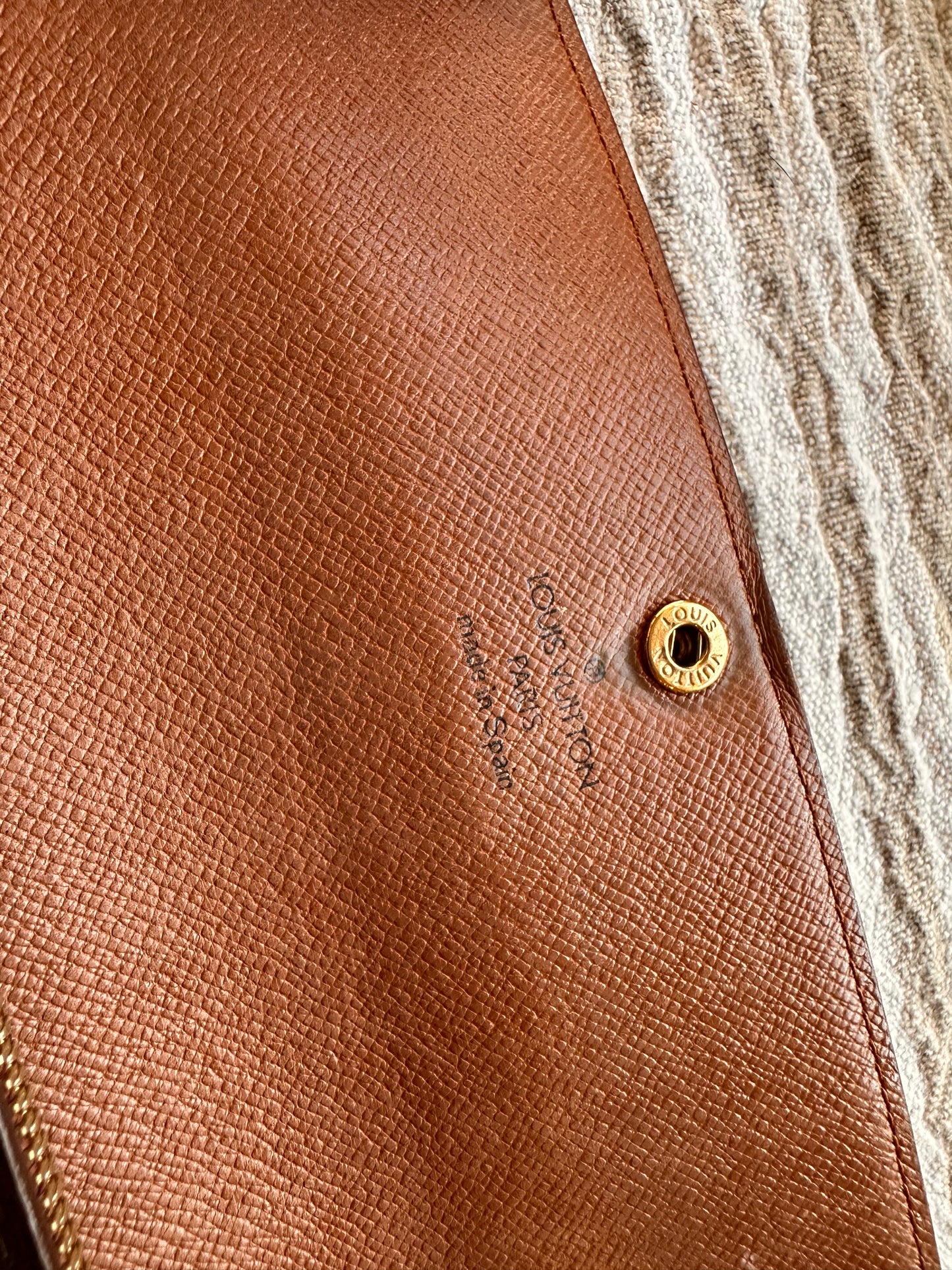 Authentic Vintage LV Mono Sarah Wallet