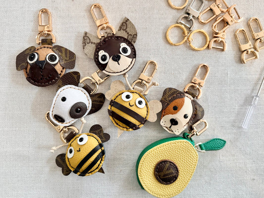 Handmade CUSTOM Leather Dog Bag Charm