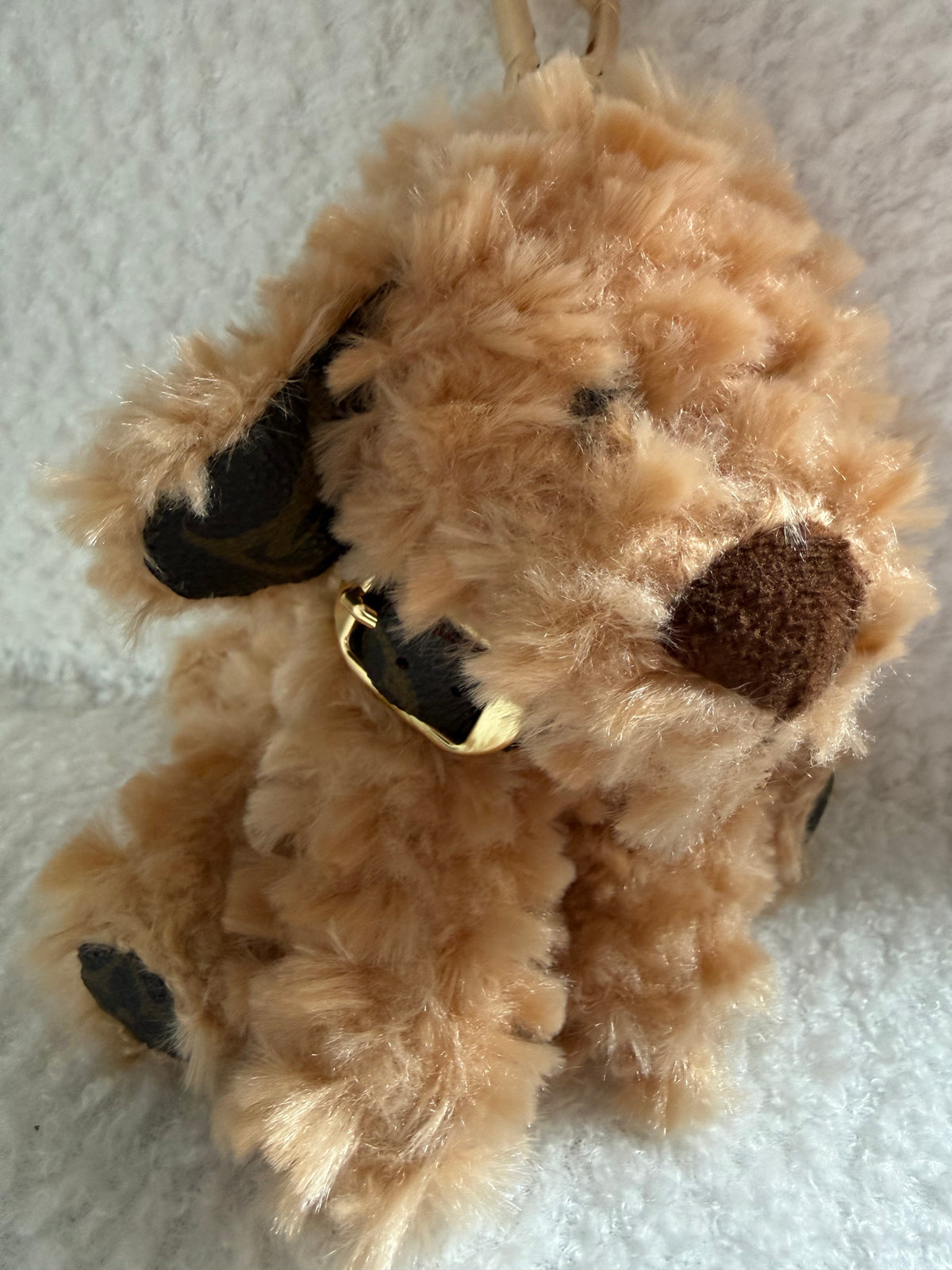 CURLY Handmade Upcycled LV Plush Dog Charm