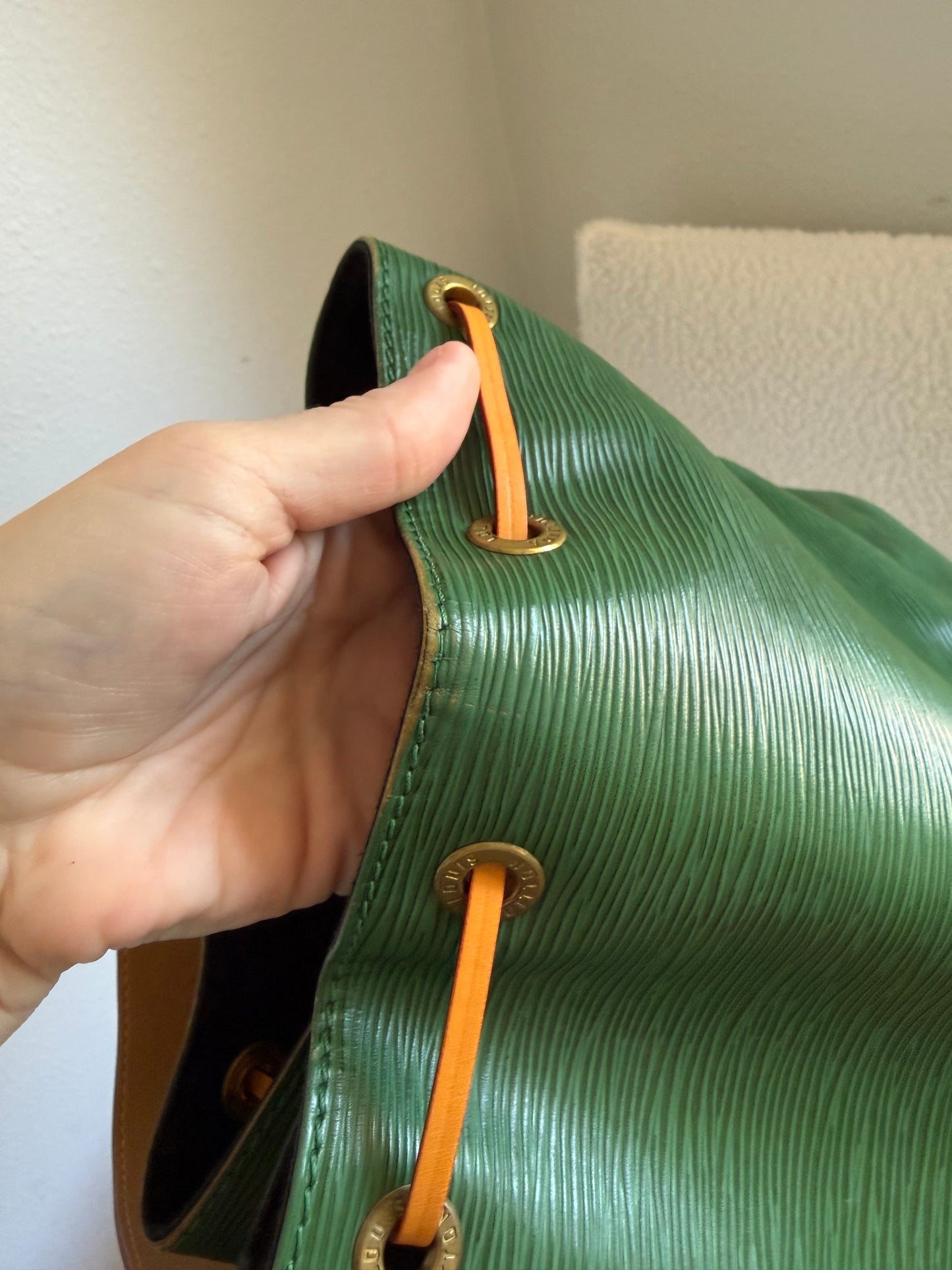 Authentic Preloved Vintage LV Petit Noe in Green Epi Leather