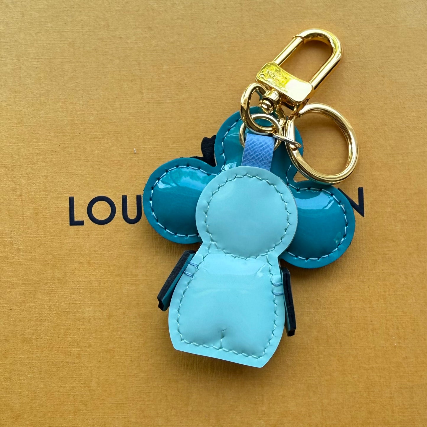 { CRUEL SUMMER } Handmade Patent Leather + Mono Bag Charm SET - Light Blue