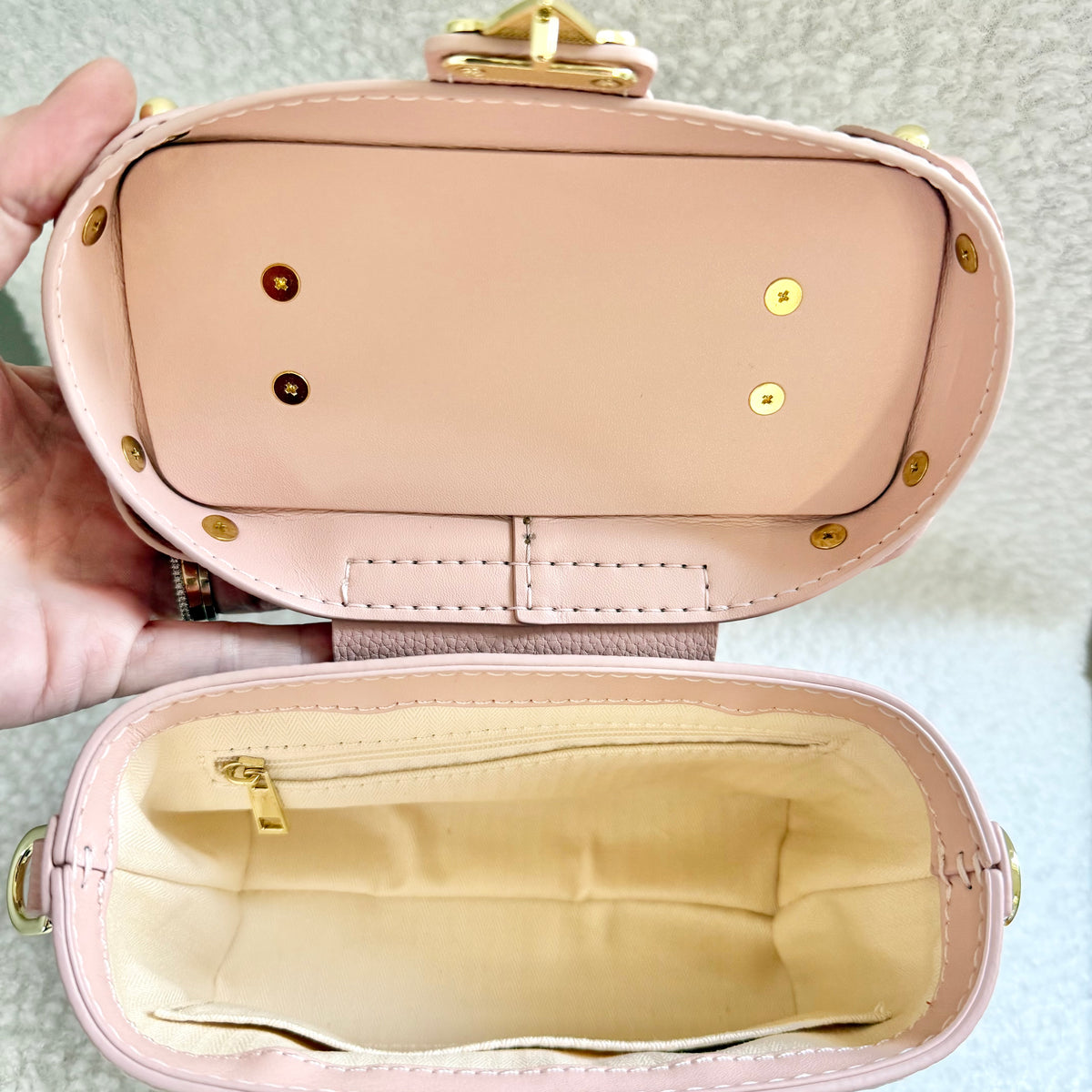 The IVY Lock Bag || Handmade Upcycled Pink Soft Trunk Luxury Handbag *Preorder