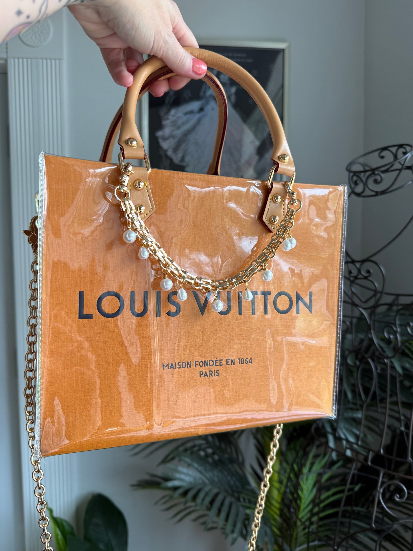 Handmade Upcycled LV Gift Tote Bag - Medium