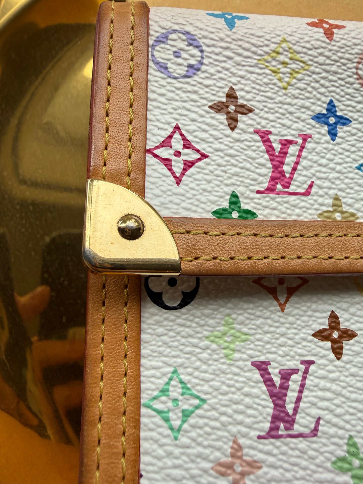 Authentic Preloved Vintage LV x Murakami White Multicolore International Wallet